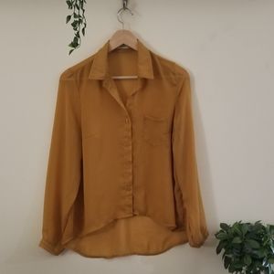 Love Culture Burnt Orange Button Down Blouse